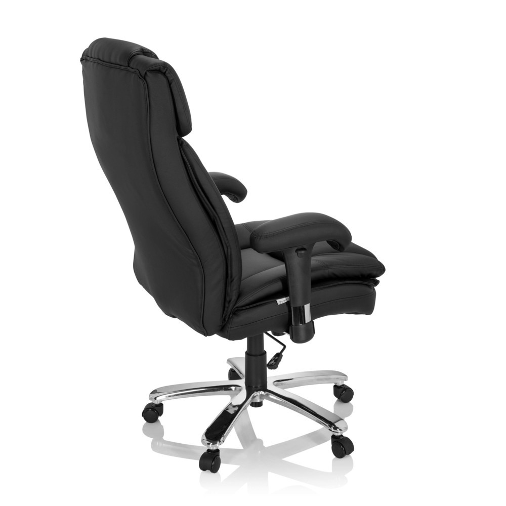 N° de l'image du produit 4 : Siège pour personne forte / siège de bureau hjh OFFICE BUILDER XXL I PU similicuir, noir