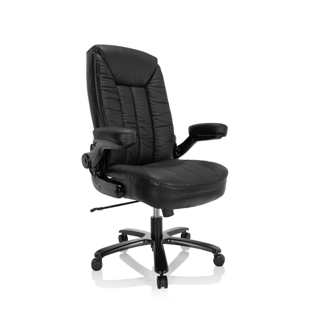 N° de l'image du produit 2 : Siège pour personne forte / siège de bureau hjh OFFICE INSTRUCTOR III XXL cuir, noir