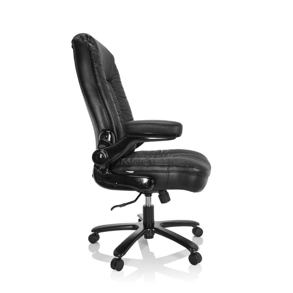 N° de l'image du produit 3 : Siège pour personne forte / siège de bureau hjh OFFICE INSTRUCTOR III XXL cuir, noir