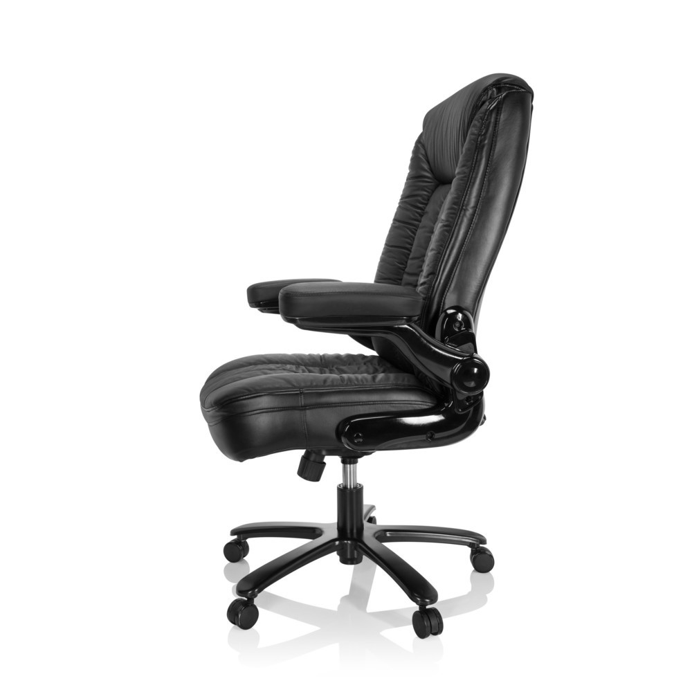 N° de l'image du produit 8 : Siège pour personne forte / siège de bureau hjh OFFICE INSTRUCTOR III XXL cuir, noir