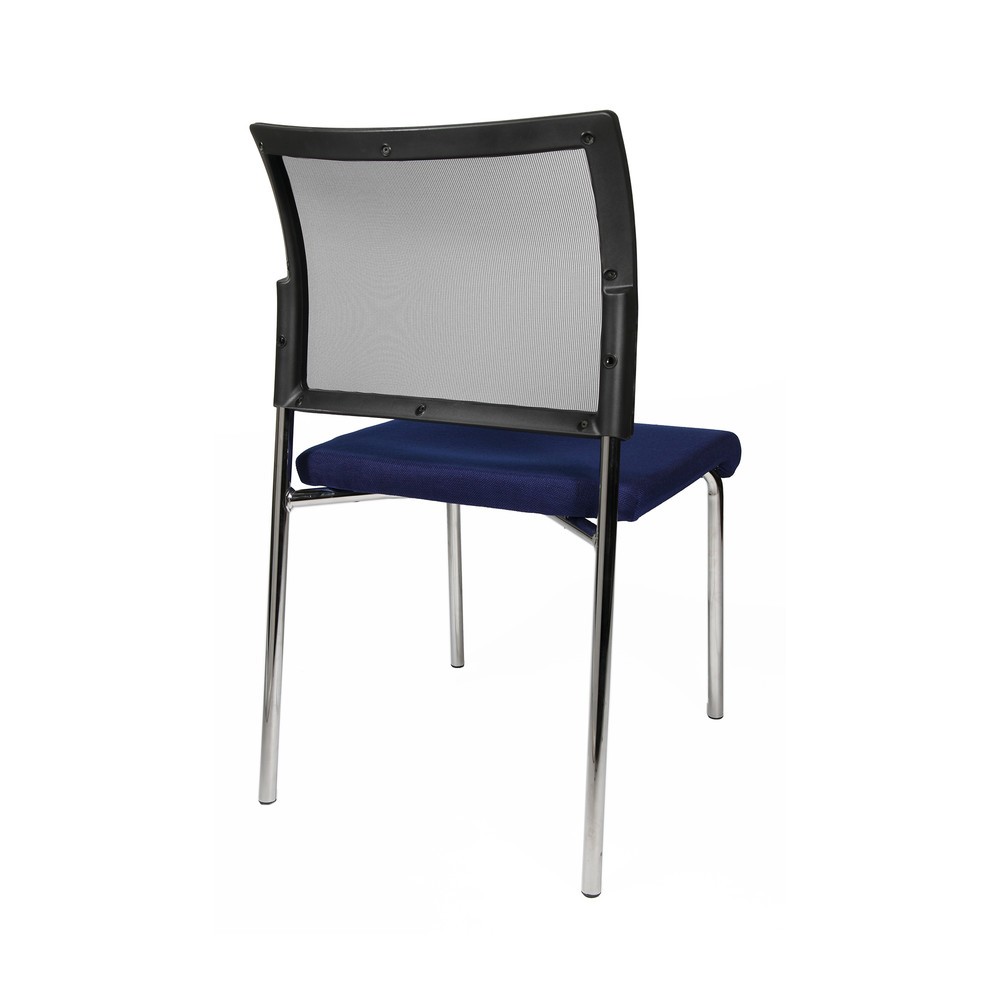 N° de l'image du produit 3 : Siège visiteur Topstar® Classic avec dossier résille + piètement 4 pieds, bleu