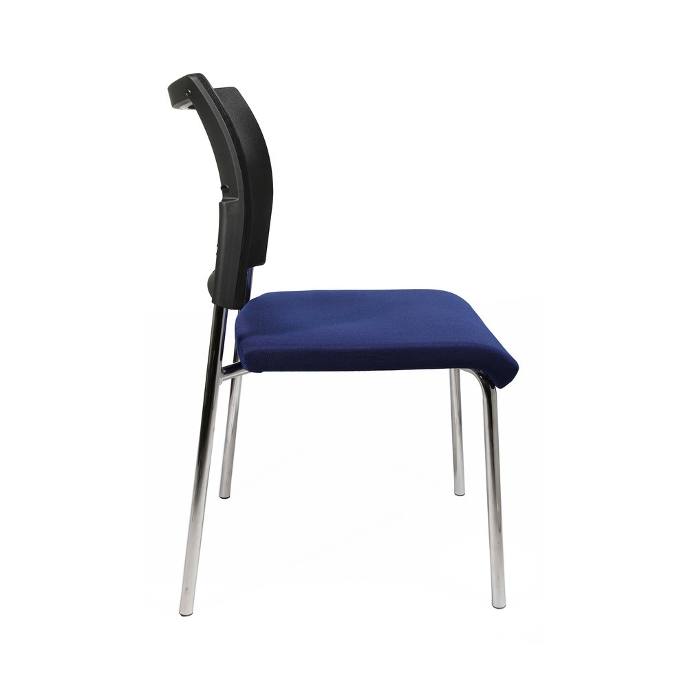 N° de l'image du produit 4 : Siège visiteur Topstar® Classic avec dossier résille + piètement 4 pieds, bleu