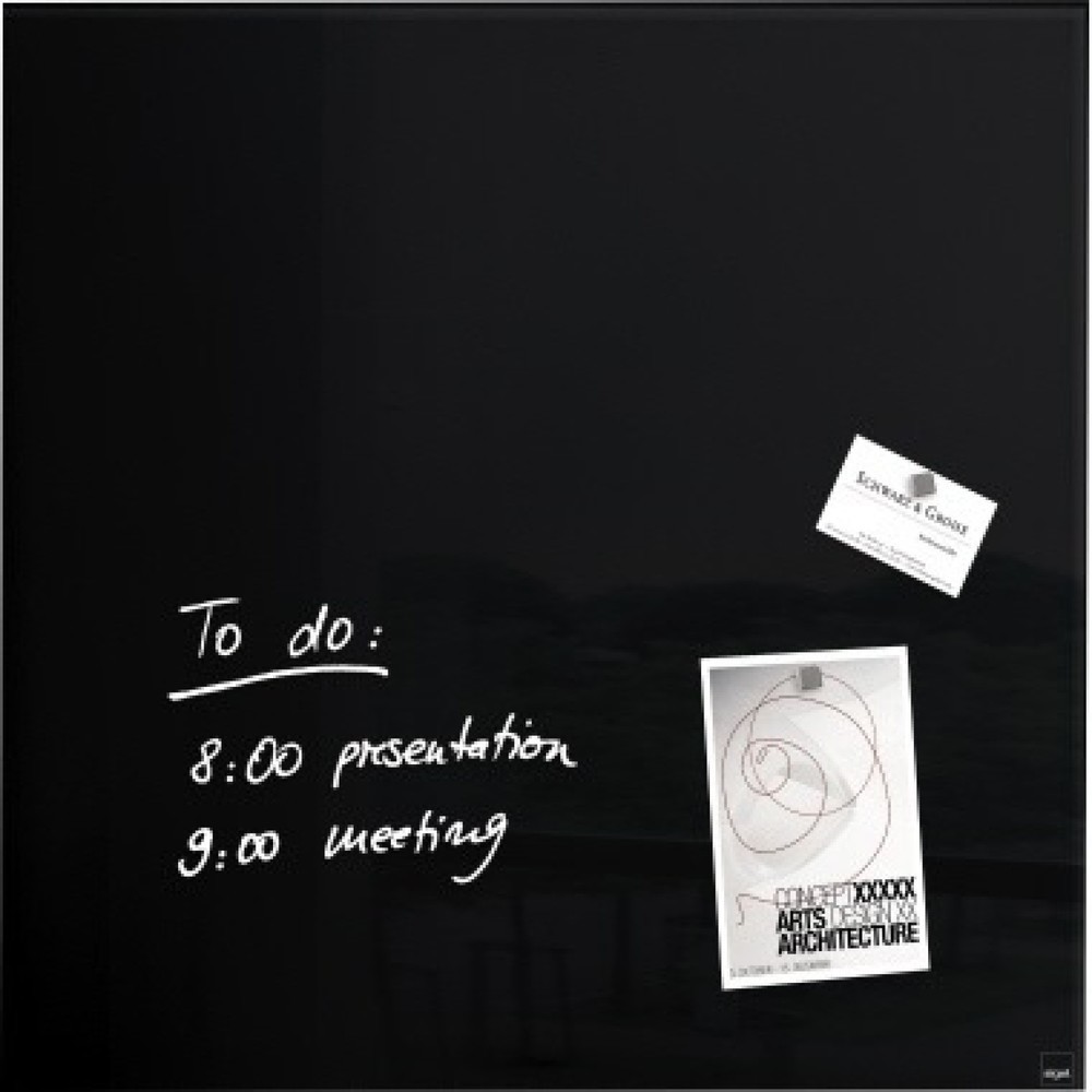 Produktabbildung: SIGEL Magnetboard Artverum GL110 480x480x15mm Glas schwarz