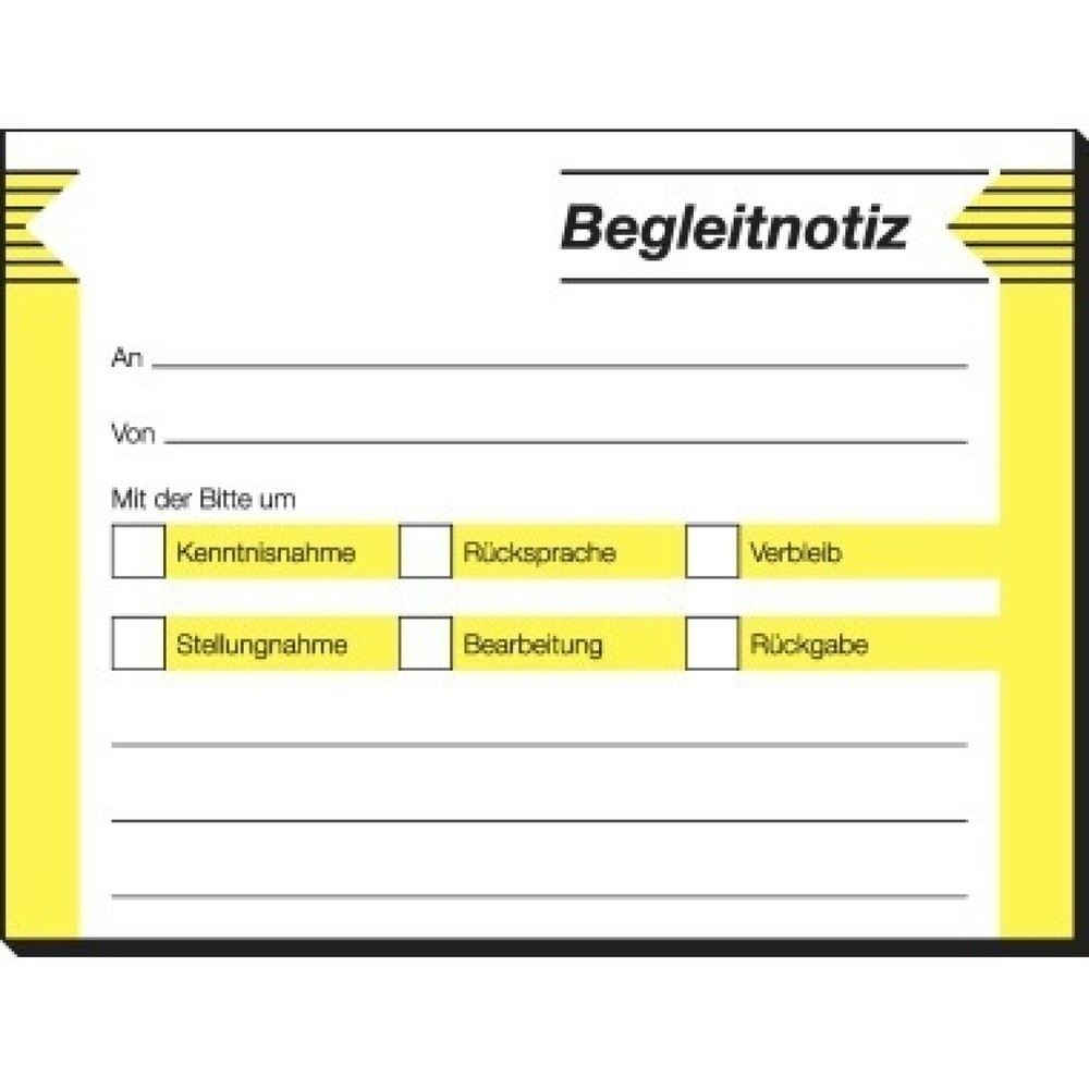 Produktabbildung: SIGEL Haftformular Begleitnotiz HF142 100x75mm 50Blatt