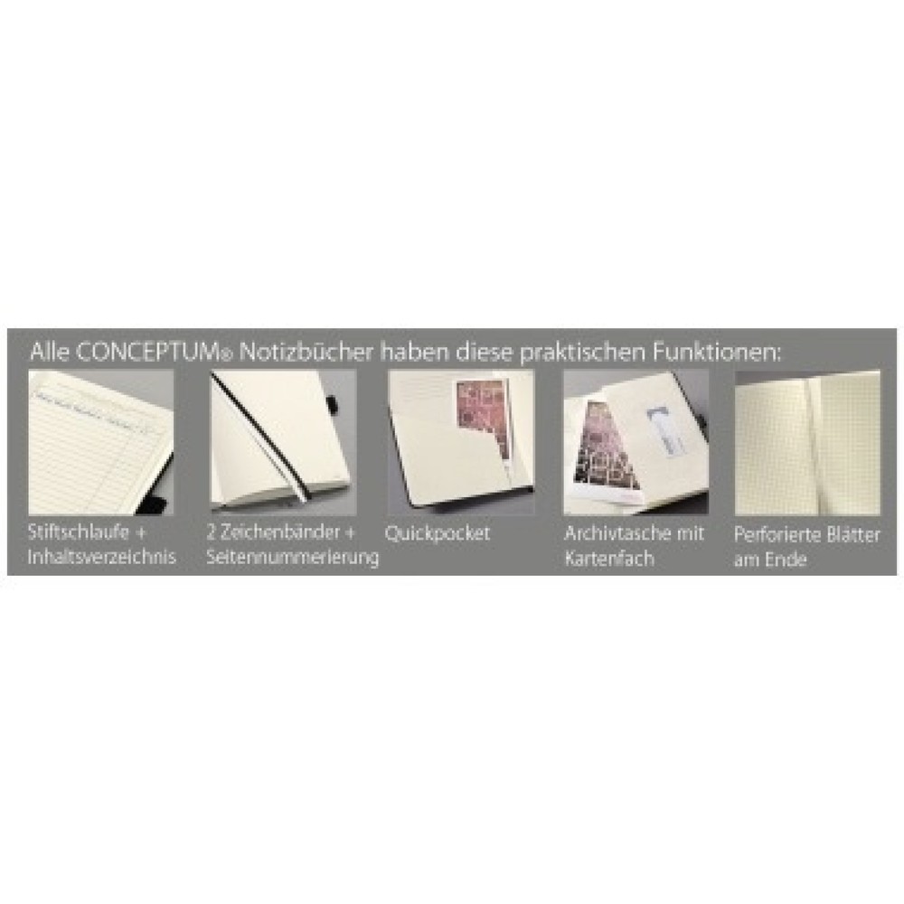 Produktabbildung Nr. 9: SIGEL Notizbuch Conceptum CO110 ca. DIN A4 blanko 97Blatt schwarz