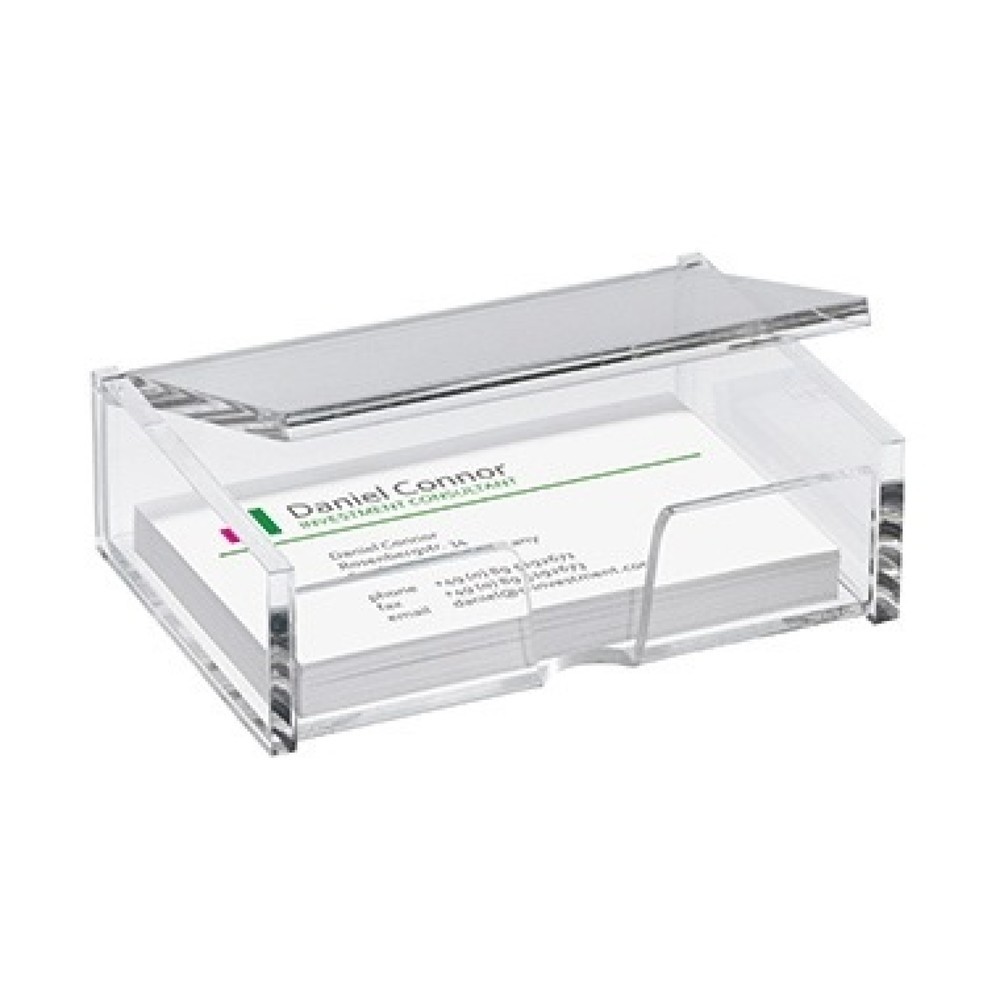 Produktabbildung: SIGEL Visitenkartenbox glasklar acryl glasklar VA112 f. 80 Karten