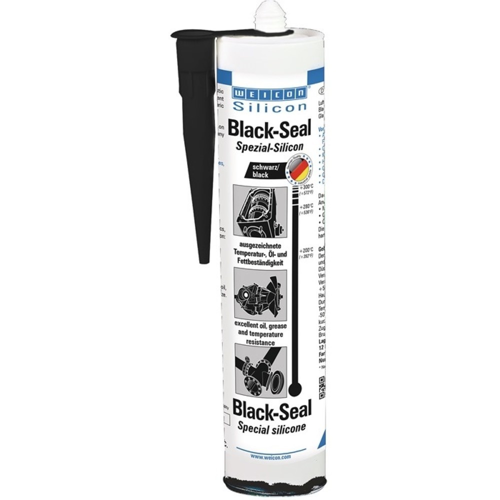 N° de l'image du produit 1 : Tube spécial en silicone noir noir de 85 ml de WEICON