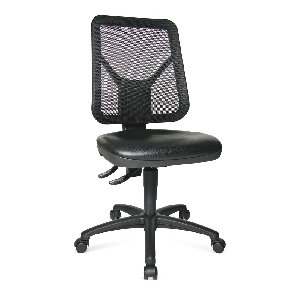 Número de imagen del producto 1: Silla de trabajo giratoria Topstar® Tec 80 PK, altura de asiento 410-530 mm, respaldo de malla, ruedas, negro