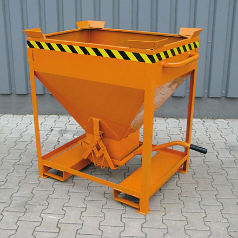 Productafbeelding nr. 2: Silocontainer Eichinger® met vorkkokers en hijsogen, centrale uitloop via hendel, 300 liter zuiver oranje