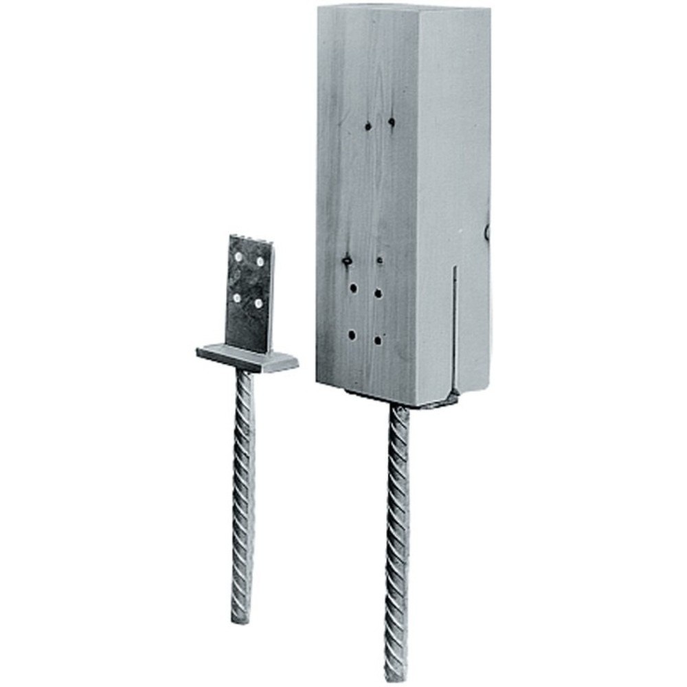 Produktabbildung: SIMPSON STRONG TIE Stützenfuß PIG, Stahl stückverzinkt zum Einbetonieren, 90 x 60 x 110 mm, Loch-Ø 8,5 mm 250 mm