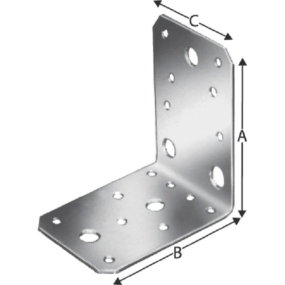 Produktabbildung: Winkelverb.AB AB90 88x88x65mm S.2,5mm