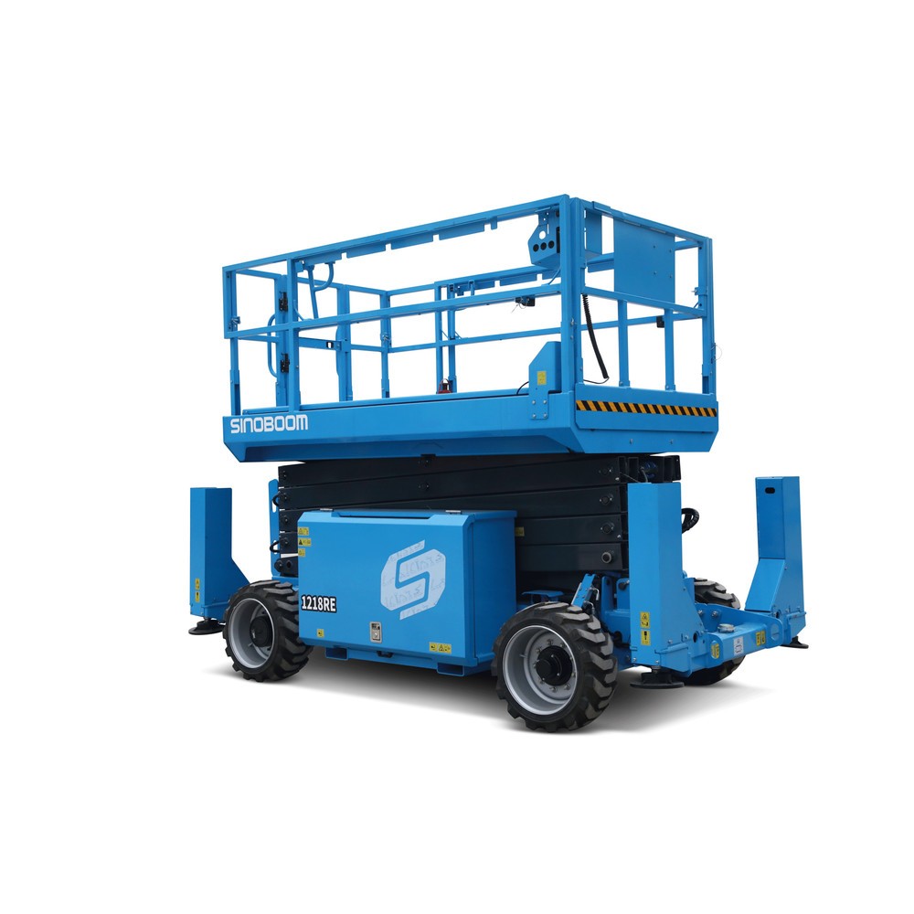 Produktabbildung Nr. 2: Sinoboom Gelände-Scherenarbeitsbühne 4069RE, elektrisch verfahrbar, max. 14,20 m Arbeitshöhe, Tragkraft 365 kg