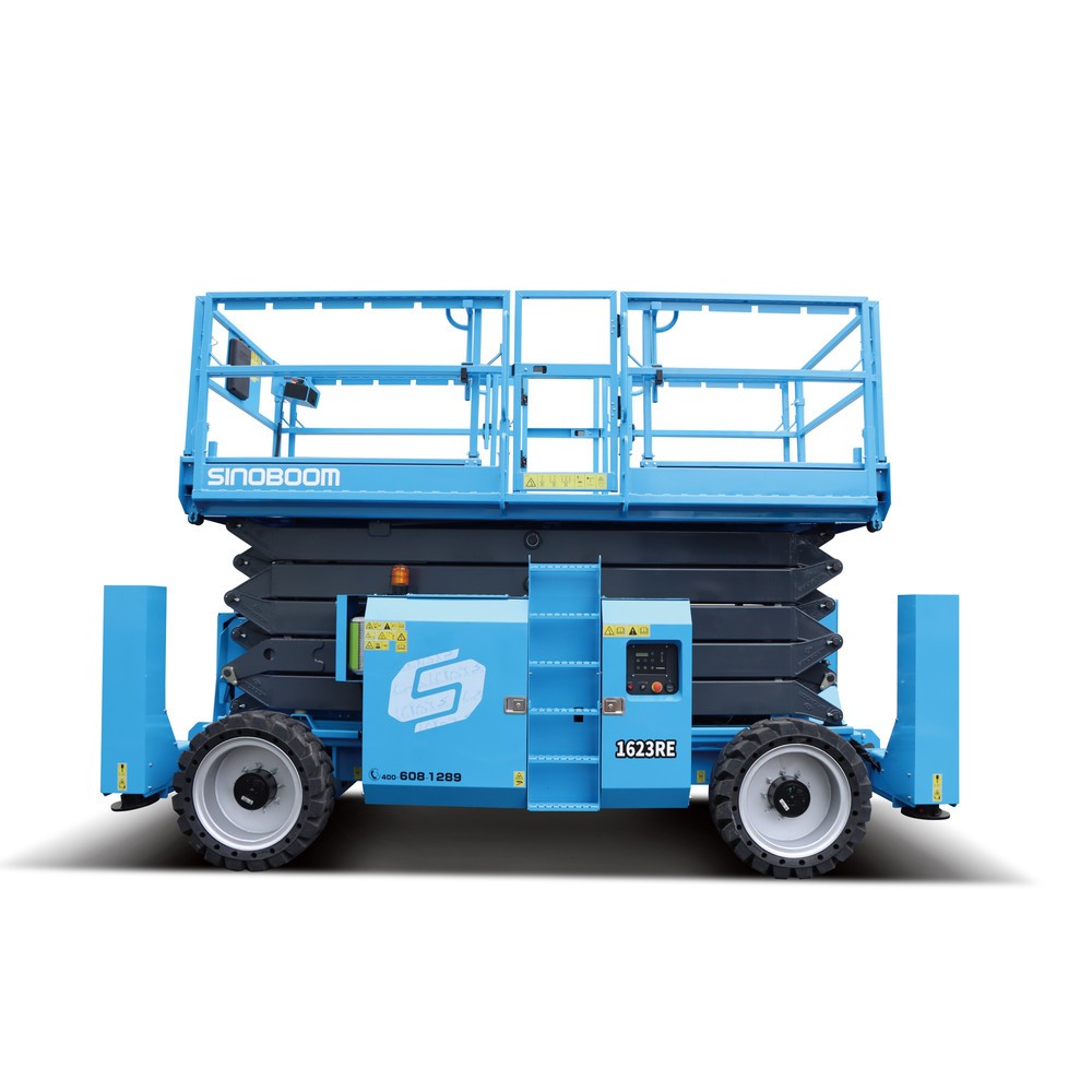 Produktabbildung Nr. 2: Sinoboom Gelände-Scherenarbeitsbühne 5389RE, elektrisch verfahrbar, max. 18,20 m Arbeitshöhe, Tragkraft 680 kg