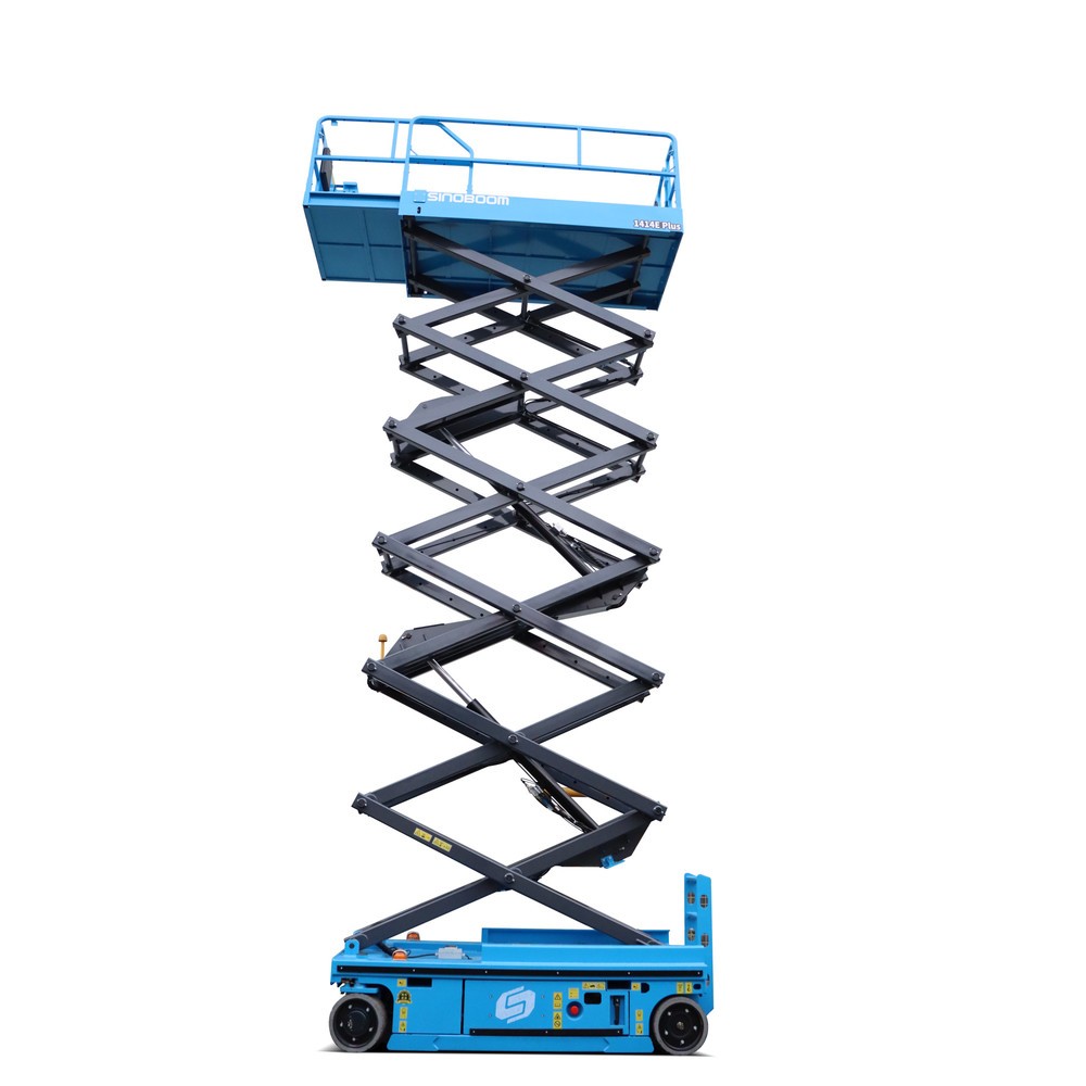 Produktabbildung: Sinoboom Scherenarbeitsbühne 4655E Plus, elektrisch verfahrbar, max. 15,80 m Arbeitshöhe, Tragkraft 350 kg, Innen- und Außenbereich