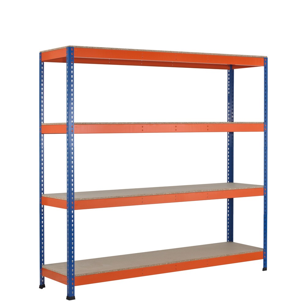 Obrázok výrobku: Široký regál SCHULTE, s drevotrieskovými doskami, základné pole, v × š × h 2 438 × 1 536 × 468 mm