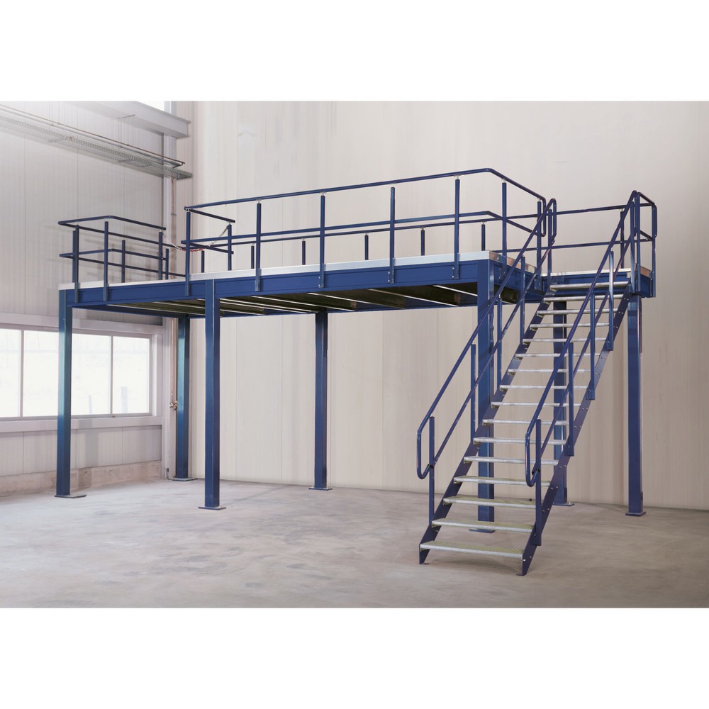 Immagine del prodotto: Sistema modulare per soppalchi campata base, 350 kg/m², LxL 3.000 x 4.000 mm, Blu genziana