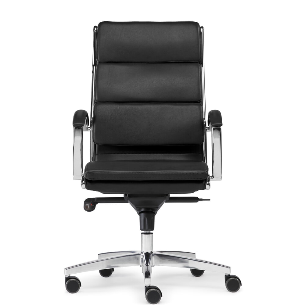 Produktabbildung Nr. 1: SITWELL STEIFENSAND Design-Bürostuhl Dream, Aluminium-Fußkreuz, nachhaltiges Bonded Leder, Tragkraft 125 kg, schwarz