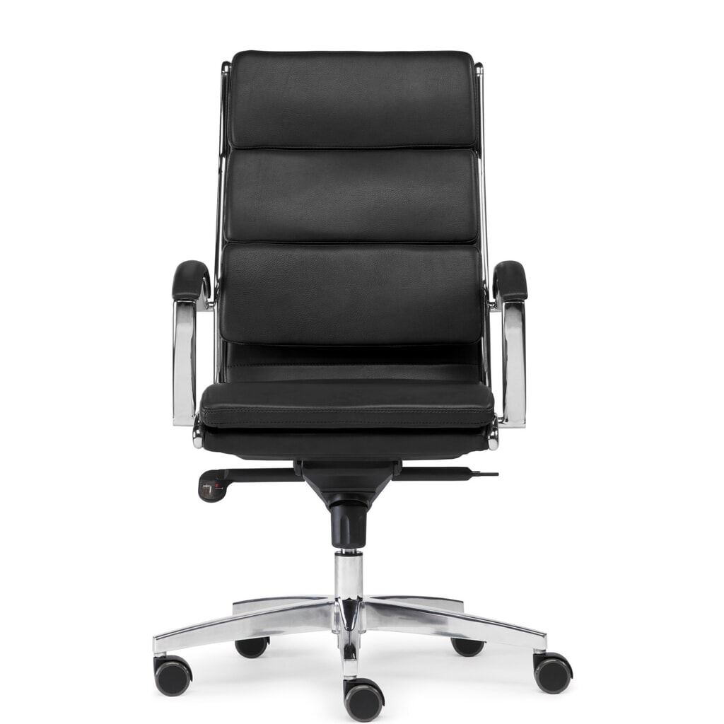 Produktabbildung: SITWELL STEIFENSAND Design-Bürostuhl Dream, Aluminium-Fußkreuz, nachhaltiges Bonded Leder, Tragkraft 125 kg, schwarz