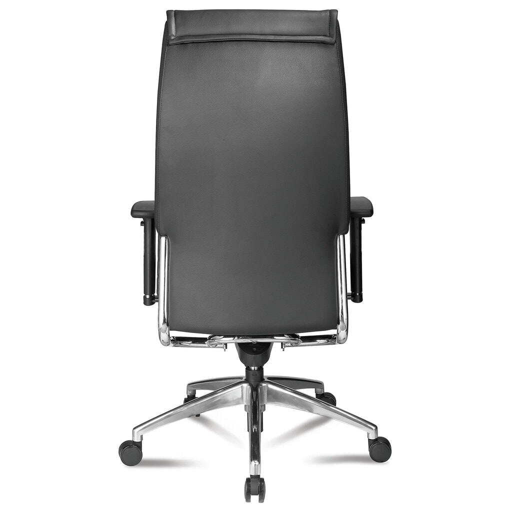 Produktabbildung Nr. 2: SITWELL STEIFENSAND Design-Schwerlast-Bürostuhl Big Boss, Ledersitz mit chromatierten Elemente
