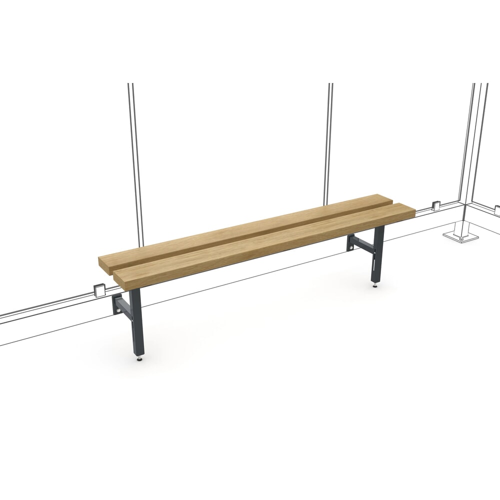 Produktabbildung: Sitzbank für wsm® Raucher-Unterstand, Breite 1.500 mm