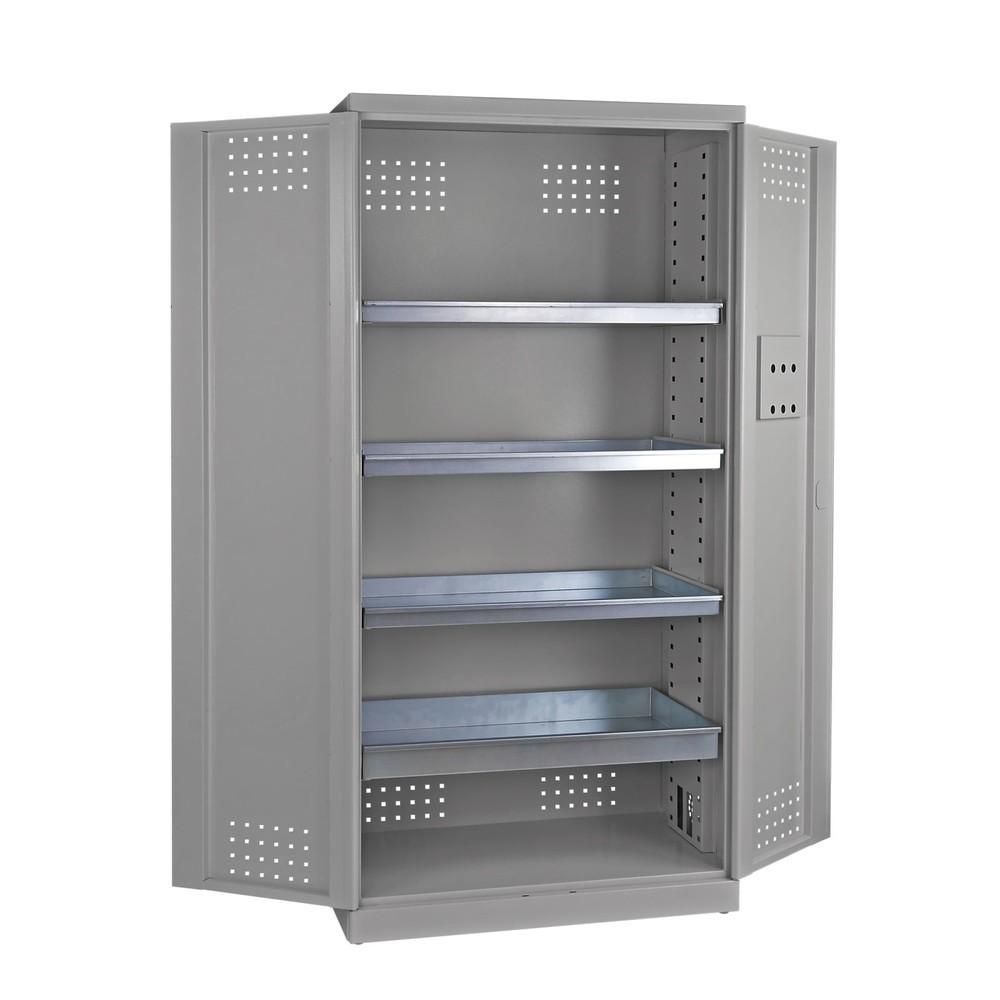Číslo obrázku produktu 7: Skříň na chemikálie a na přípravky na ochranu rostlin HEMMDAL se 4 sběrnými vanami, VxŠxH 1920 x 920 x 580 mm