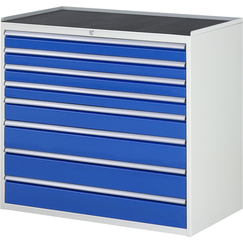 Obrázek produktu: Skříň se zásuvkami RAU řada 7000, V×Š×H 1035 × 1145 × 650 mm, 8 zásuvek, velikost XXL, kovová horní část