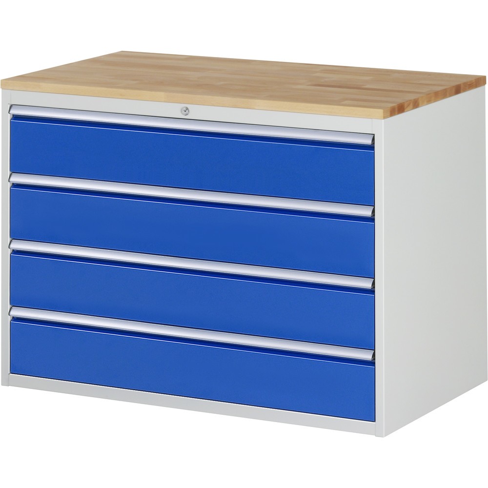 Obrázek produktu: Skříň se zásuvkami RAU řada 7000, V×Š×H 825 × 1145 × 650 mm, 4 zásuvky, velikost XXL, horní část buk