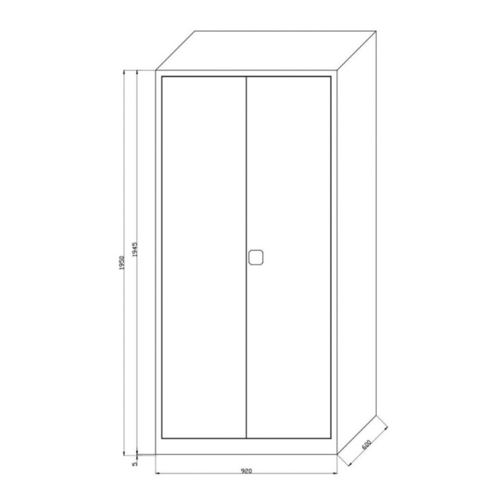 Číslo obrázka výrobku 2: Oceľová skriňa HEMMDAL HS-XBT, s výškou na 5 fasciklov, v × š × h 1 950 × 1 200 × 500 mm, police s práškovou úpravou, svetlosivá/enciánová modrá