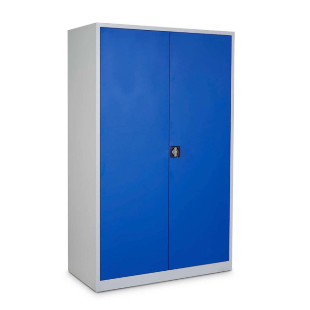 Obrázok výrobku: Dielenská skriňa HEMMDAL HW-XBT, bezpečnostný zámok s valcovou vložkou, v × š × h 1 950 × 1 200 × 600 mm, svetlosivá/enciánová modrá