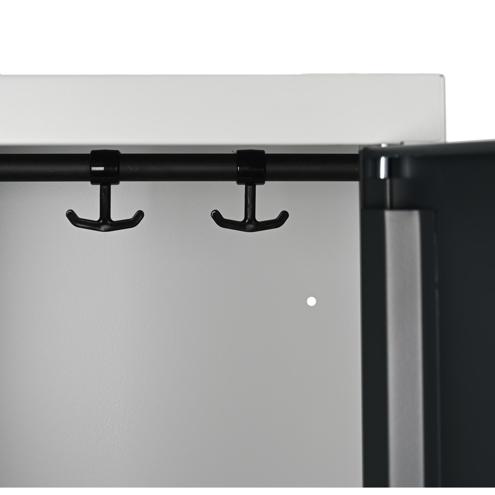 Číslo obrázku produktu 10: Skříňka Steinbock®, samostatně stojící, 2 přihrádky, zámek s otočnou západkou, VxŠxH 1800 x 600 x 500 mm, světle šedá/antracitová šedá