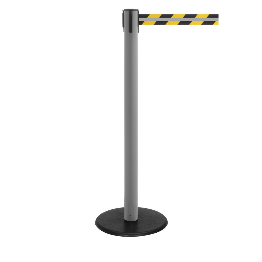 Zdjęcie produktu nr 1: Słupek odgradzający do taśmy RS-GUIDESYSTEMS® GLA 28-A REFLECTO, długość 3,5 m, szerokość 50 mm, słupek antracytowy, taśma czarno-żółta