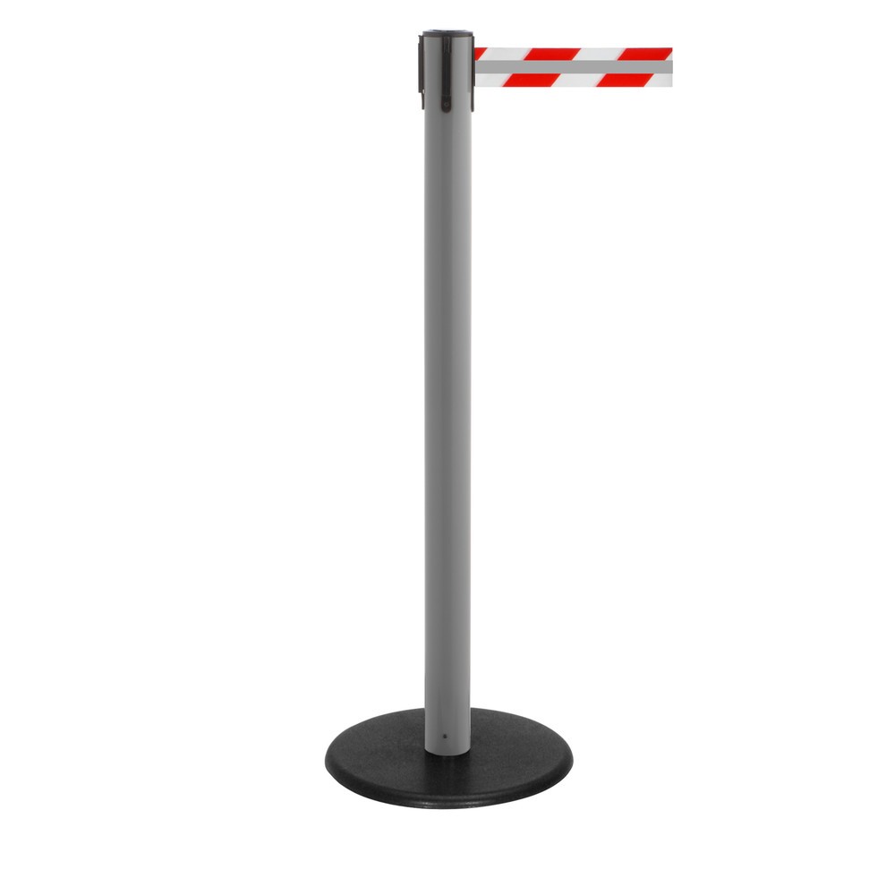 Zdjęcie produktu nr 1: Słupek odgradzający do taśmy RS-GUIDESYSTEMS® GLA 28-A REFLECTO, długość 3,5 m, szerokość 50 mm, słupek antracytowy, taśma czerwono-biała