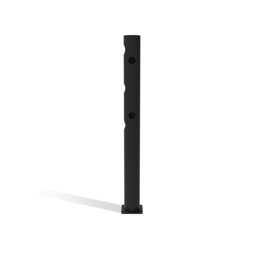 Zdjęcie produktu: Słupek końcowy drzwi wahadłowych do bariery bezpieczeństwa „Delta”, Ø 110 mm, wysokość 1200 mm, 90°, prawa strona