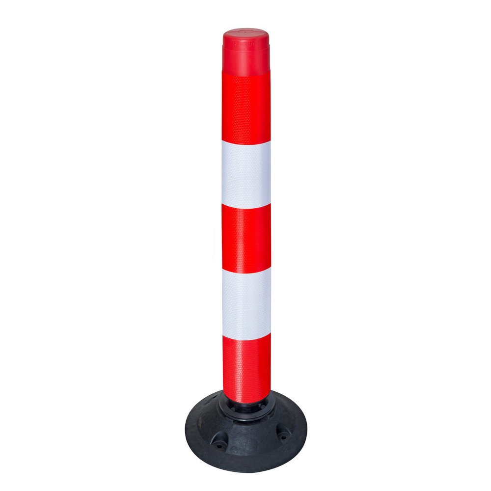 Obrázok výrobku: Smerový stĺpik FlexPin, červeno/biely, výška 1 000 mm