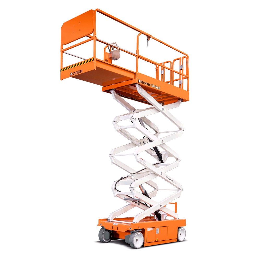 Produktabbildung: Snorkel Batterie-Scherenarbeitsbühne S4726E, elektrisch verfahrbar, TK 454 kg, max. 9,8 m Arbeitshöhe