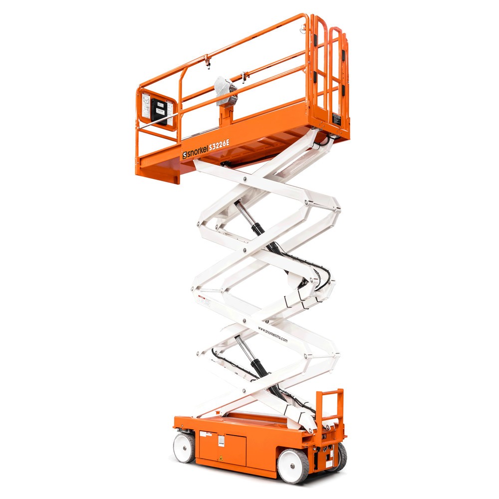 Produktabbildung: Snorkel Batterie-Scherenarbeitsbühne S3226E, elektrisch verfahrbar, TK 250 kg, max. 9,9 m Arbeitshöhe