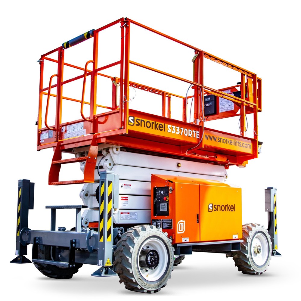 Produktabbildung Nr. 1: Snorkel Gelände-Scherenarbeitsbühne S3370RTE, Tragkraft 454 kg, Arbeitshöhe 12 m
