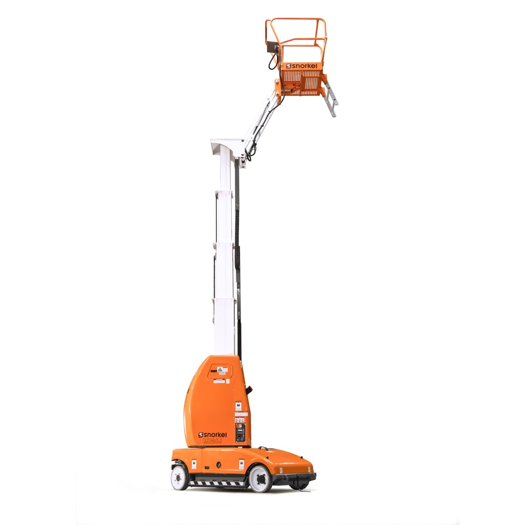 Snorkel Teleskopmastbühne MB26J, elektrisch verfahrbar, TK 215 kg, max. 9,8 m Arbeitshöhe, max. 3,0 m Reichweite Produktabbildung: Snorkel Teleskopmastbühne MB26J, elektrisch verfahrbar, TK 215 kg, max. 9,8 m Arbeitshöhe, max. 3,0 m Reichweite