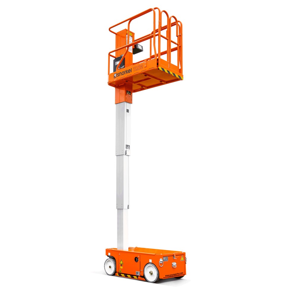 Produktabbildung: Snorkel Teleskopmastbühne TM12, elektrisch verfahrbar, TK 227 kg, max. 5,6 m Arbeitshöhe