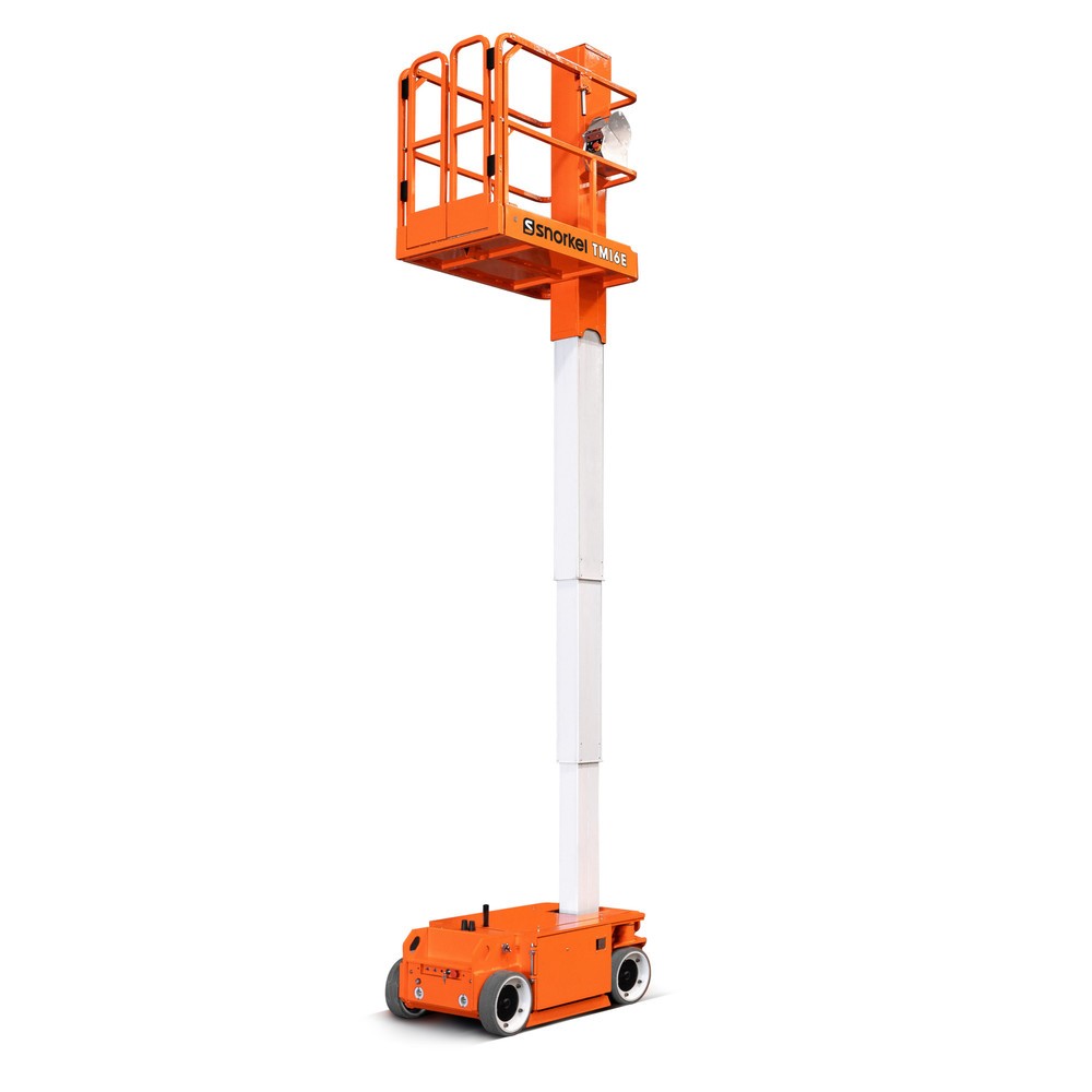 Produktabbildung: Snorkel Teleskopmastbühne TM16E, elektrisch verfahrbar, TK 227 kg, max. 6,8 m Arbeitshöhe