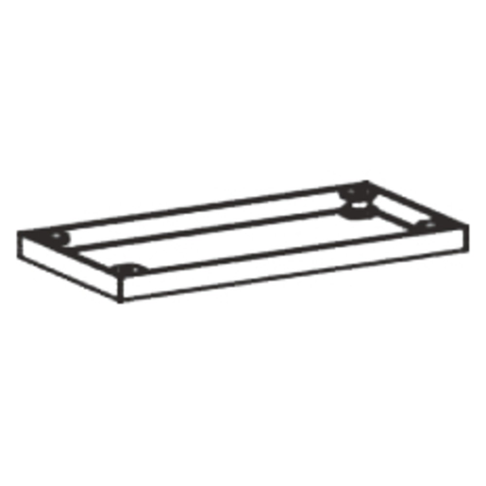 N° de l'image du produit 2 : Socle métallique pour armoire à volet transversal Profi, l x p 50 x 800 mm, argenté