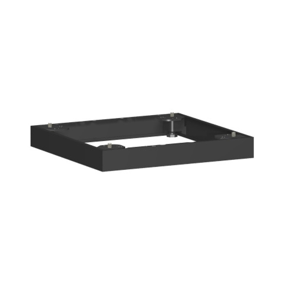 N° de l'image du produit 1 : Socle métallique pour armoires de bureau Profi, l x p 50 x 400 mm, noir