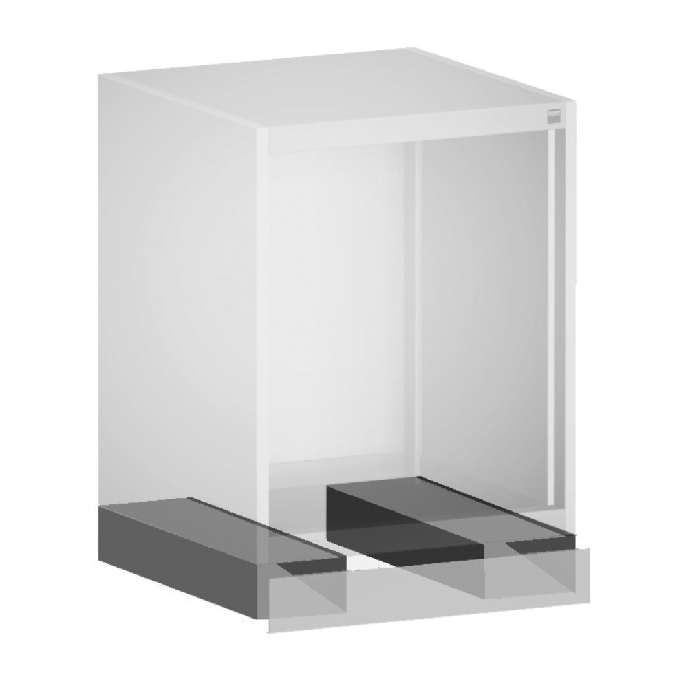 Illustration du produit: Socle pour chariot élévateur avec panneau de façade pour armoire à tiroirs bott cubio, lxP 650 x 650 mm