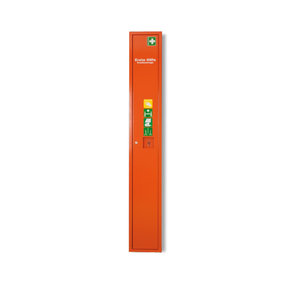 SÖHNGEN® Stehschrank SAFE für Erste-Hilfe-Trage, leer, orange Produktabbildung: SÖHNGEN® Stehschrank SAFE für Erste-Hilfe-Trage, leer, orange