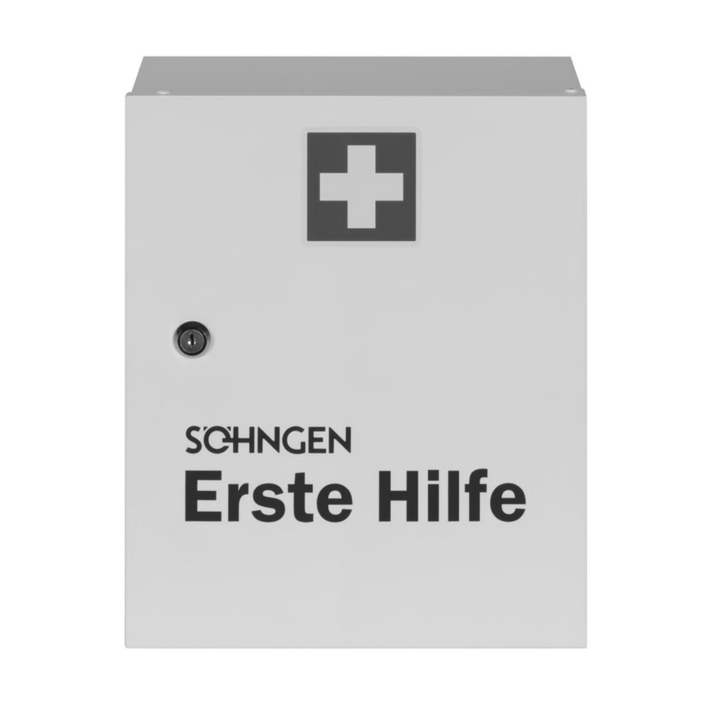 Produktabbildung: SÖHNGEN® Verbandschrank HEIDELBERG, mit Füllung DIN 13157, weiß