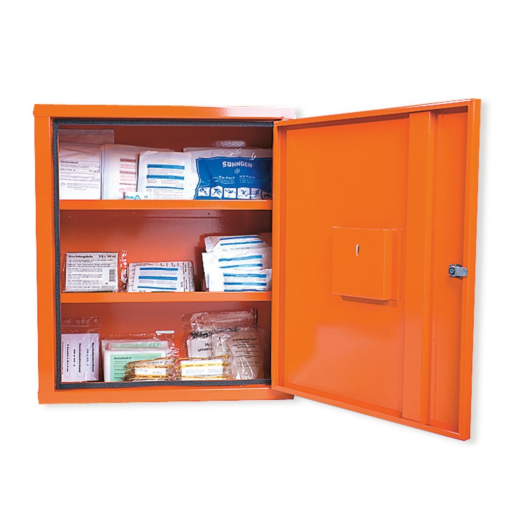 Produktabbildung: SÖHNGEN® Verbandschrank EUROSAFE, mit Füllung DIN 13169, orange