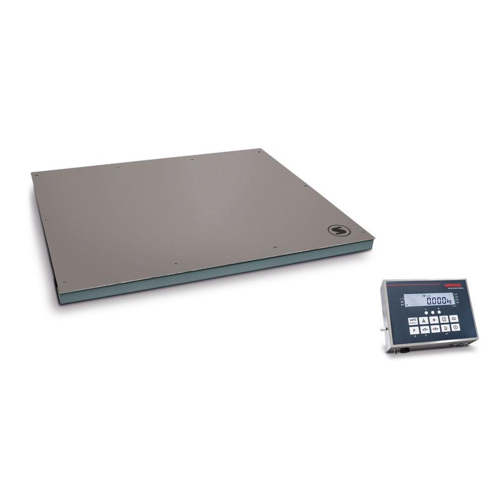 Produktabbildung: SOEHNLE Bodenwaage 7766, inkl. Terminal 3010, Wägebereich max. 1.500/3.000 kg, Ziffernschritt 500/1.000 g