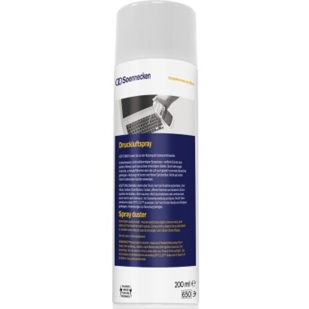Soennecken Druckluftspray 71638 nicht brennbar 200ml Produktabbildung: Soennecken Druckluftspray 71638 nicht brennbar 200ml