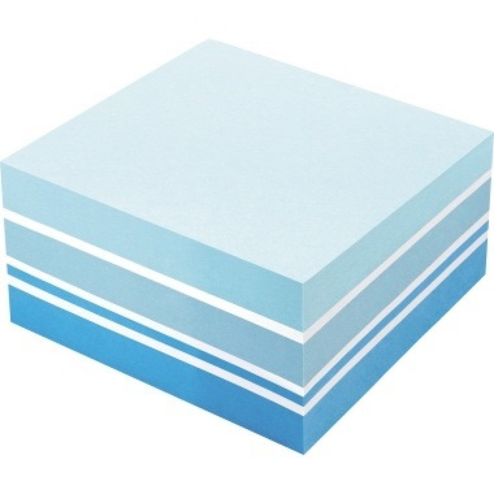 Produktabbildung Nr. 1: Soennecken Haftnotizwürfel 5816 75x75mm 400Bl. Blautöne/ws