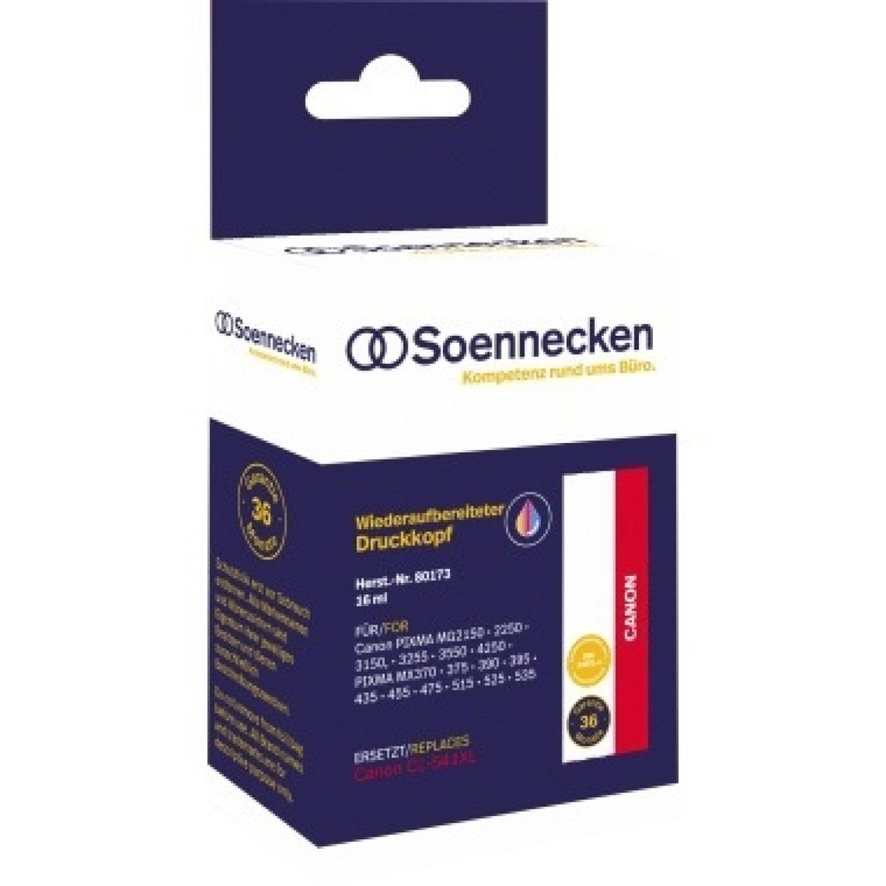 Soennecken Tintenpatrone 80173 wie Canon CL541XL c/m/y Produktabbildung: Soennecken Tintenpatrone 80173 wie Canon CL541XL c/m/y